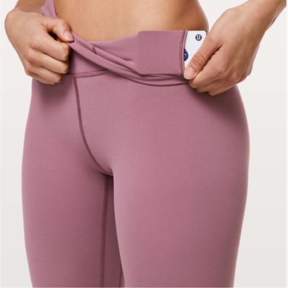 Lululemon High Rise Align Pants 28" Pink Figue Nulu